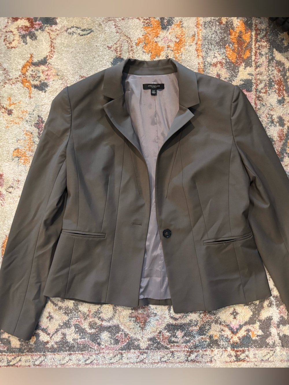 Ann Taylor Women’s Gray Blazer - Tall Fit